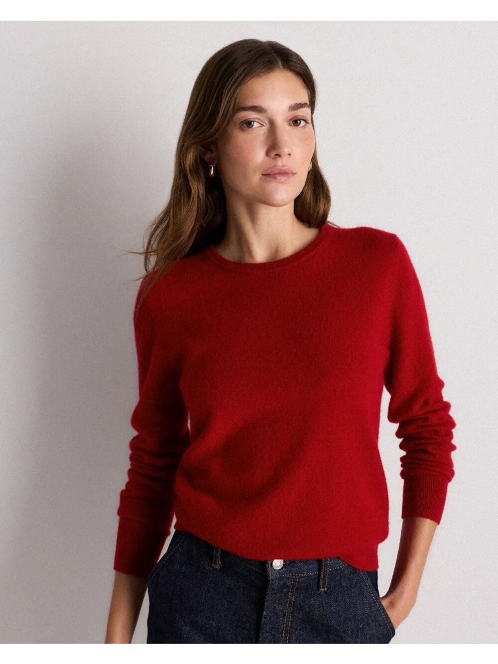Quince Red Crew Neck Sweater
